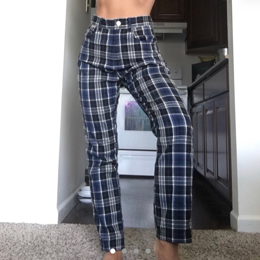 Brandy Melville, John Galt Plaid Blue Pants